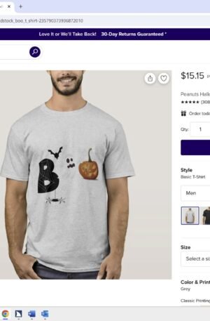 Peanuts Halloween Snoopy Woodstock BOO T-Shirt