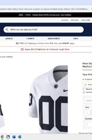Penn State Nittany Lions Nike Pick-A-Player NIL Replica Football Jersey - White