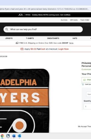 Philadelphia Flyers Chad & Jake 30" x 40" Personalized Baby Blanket