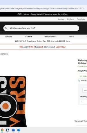 Philadelphia Flyers Chad & Jake Personalized Holiday Stocking