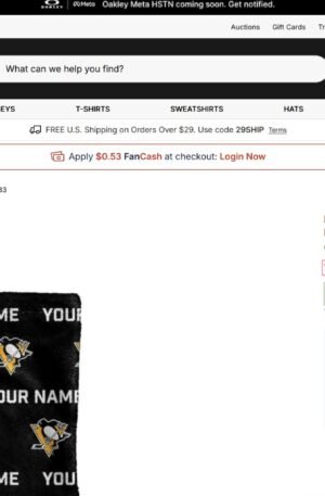 Pittsburgh Penguins Chad & Jake Personalized Holiday Stocking