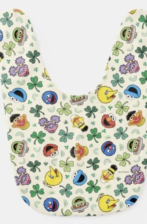 Sesame Street St. Patrick's Day Pattern Baby Bib