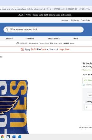 St. Louis Blues Chad & Jake Personalized Holiday Stocking