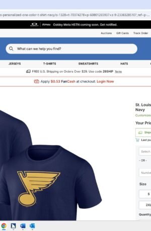 St. Louis Blues Personalized One Color T-Shirt - Navy