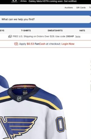 St. Louis Blues Fanatics Away Premium Custom Jersey - White