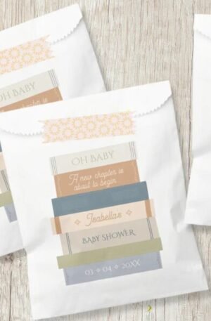 Storybook Stack New Chapter Oh Baby Shower Favor Bag