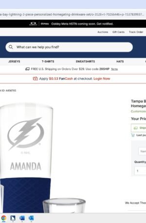 Tampa Bay Lightning 3-Piece Personalized Homegating Drinkware Set