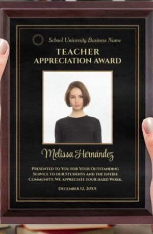 Teacher Of The Year Custom Award Plaque
