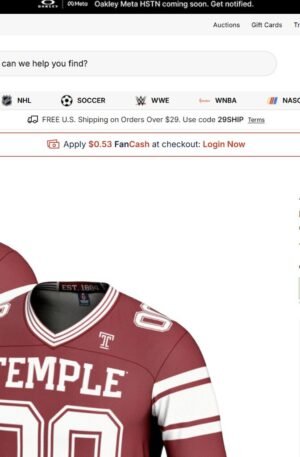 Temple Owls GameDay Greats NIL Pick-A-Player Football Jersey - Crimson