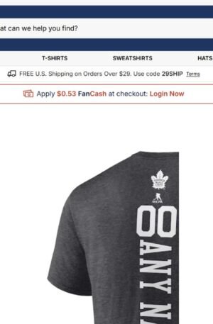 Toronto Maple Leafs Personalized One Color T-Shirt - Heathered Charcoal
