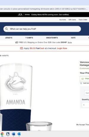 Vancouver Canucks 3-Piece Personalized Homegating Drinkware Set