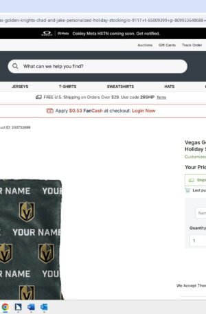 Vegas Golden Knights Chad & Jake Personalized Holiday Stocking