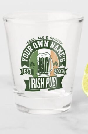Your OWN Name | Irish Whiskey St Patricks Day Shot Glass