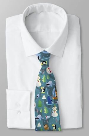 Buddy the Elf and Characters Teal Pattern Neck Tie