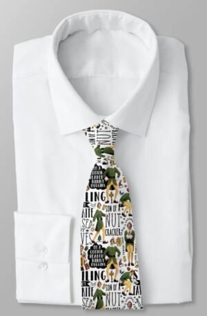 Buddy the Elf Quote Pattern Neck Tie