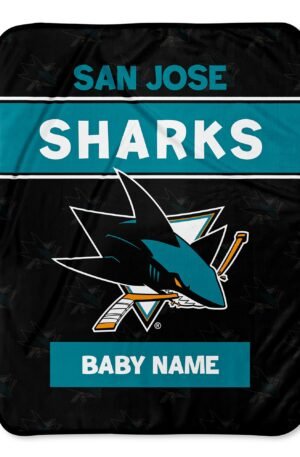 SJ Sharks Custom Baby Blanket