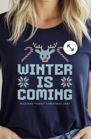 Fun Ugly Christmas Sweater Winter is Coming Shirt