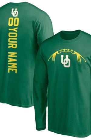 Oregon Ducks PM Football Custom LS Tee