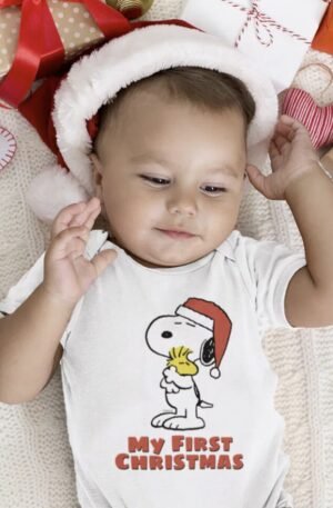 Peanuts | Snoopy & Woodstock - My First Christmas Baby Bodysuit