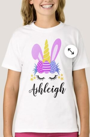 Personalized Daughter Easter Gift Bunny Rabbit T-Shirt
