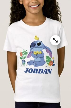 Stitch Cuddling Baby Easter Chicks T-Shirt