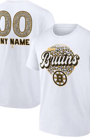 Boston Bruins Custom Leopard Print Tee