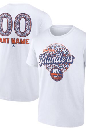 NY Islanders Custom Leopard Print Tee