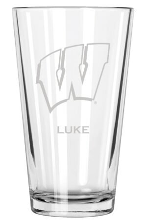 Wisconsin 16oz. Custom Pint Glass