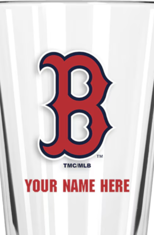 Boston Red Sox 16oz. Custom Pint Glass