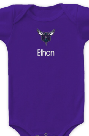 Charlotte Hornets Custom Baby Bodysuit