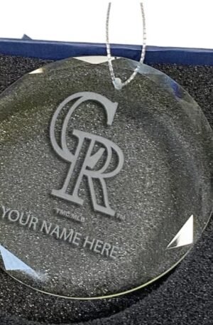 Colorado Rockies Holiday Glass Ornament Fan Gift