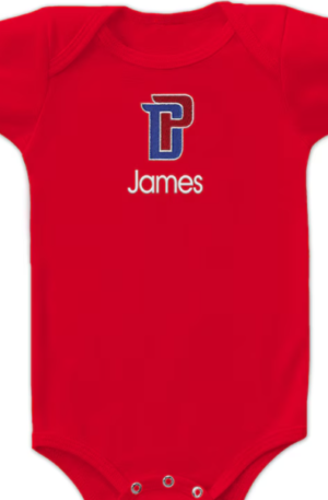 Detroit Pistons Custom Baby Bodysuit