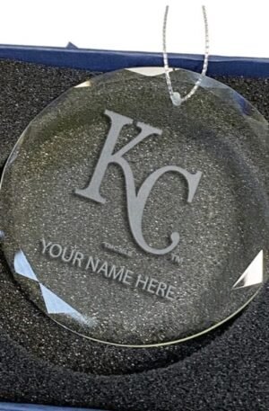 KC Royals Custom Glass Christmas Ornament - Fan Gift Idea