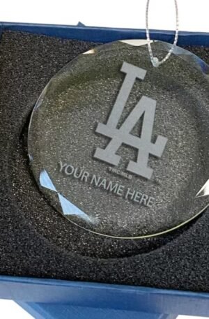 LA Dodgers Official Glass Ornament - Christmas Fan Decor