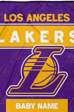 LA Lakers Custom Baby Blanket