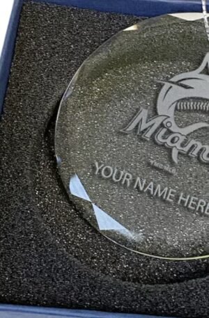 Miami Marlins Glass Ornament - Official MLB Fan Holiday Gift
