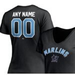 Fashionable Ladies' Marlins V-Neck Tee