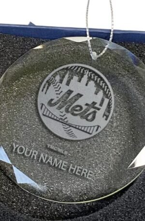 Custom NY Mets Glass Ornament - Premium Fan Christmas Decor