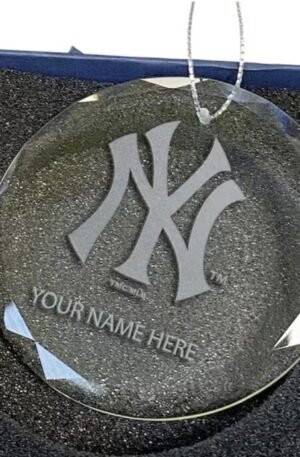 NY Yankees Custom Glass Ornament: Fan Pride Gift