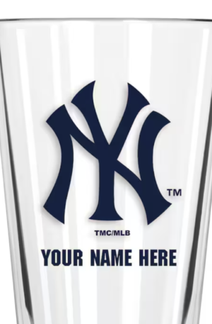 NY Yankees 16oz. Custom Pint Glass