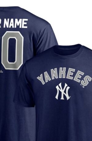 Yankees Navy Custom Name Number Tee Personalized