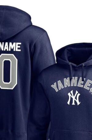 Yankees Custom Name Number Navy Hoodie - Fan Pride!