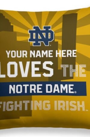 Notre Dame Fighting Irish Pegasus 18" x 18" City Skyline Personalized Decor Pillow