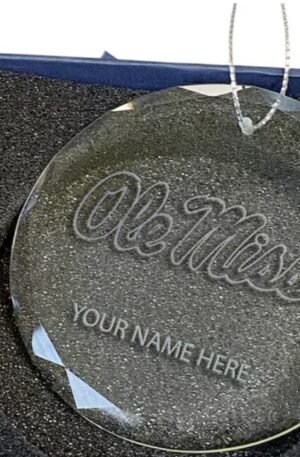 Ole Miss Rebels Custom Glass Ornament