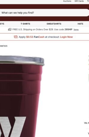 Washington Commanders Team Logo 22oz. Personalized Tailgater Travel Tumbler