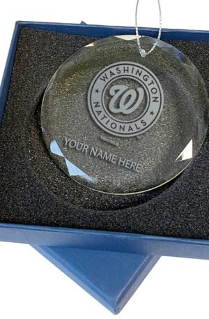 Nats Custom Glass Ornament - MLB Christmas Fan Keepsake