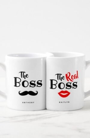 Personalized Couples Photo Mug Set