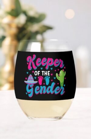 Cinco de Mayo Gender Reveal Wine Glass