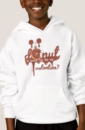 Mickey Donut Valentine Kids Hoodie