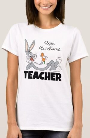 BUGS BUNNY™ Lying Down Eating Carrot Teacher T-Shirt